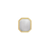 Two Tone Cut Corner Rectangle Tie Tack