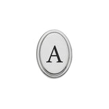 Oval Tie Tack with Black Epoxy Initial