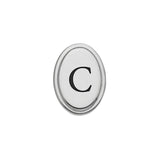 Oval Tie Tack with Black Epoxy Initial