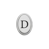 Oval Tie Tack with Black Epoxy Initial