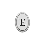 Oval Tie Tack with Black Epoxy Initial