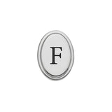 Oval Tie Tack with Black Epoxy Initial