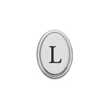 Oval Tie Tack with Black Epoxy Initial