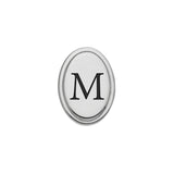 Oval Tie Tack with Black Epoxy Initial