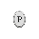 Oval Tie Tack with Black Epoxy Initial