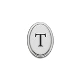 Oval Tie Tack with Black Epoxy Initial
