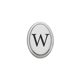 Oval Tie Tack with Black Epoxy Initial