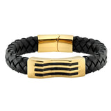 Black Braided Leather Bracelet