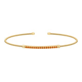 Single Cable Cuff Birthstone Bracelet - November