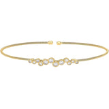 Single Cable Cuff Bracelet with Bubble Pattern