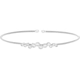 Single Cable Cuff Bracelet with Bubble Pattern