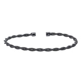 Thin Tightly Twisted Cable Cuff Bracelet