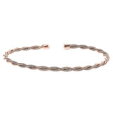 Thin Tightly Twisted Cable Cuff Bracelet