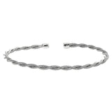 Thin Tightly Twisted Cable Cuff Bracelet