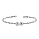 Twisted Cable Cuff Bracelet with Central Infinity