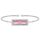 Rectangle Birthstone Cuff Bracelet - October