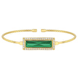 Rectangle Birthstone Cuff Bracelet - May