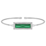 Rectangle Birthstone Cuff Bracelet - May