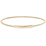 Opening Cable Cuff Bracelet with Polished Bar