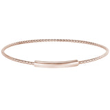 Opening Cable Cuff Bracelet with Polished Bar