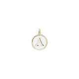 White Enamel Initial Charm