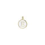 White Enamel Initial Charm