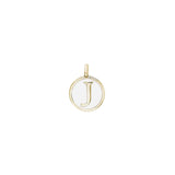 White Enamel Initial Charm
