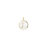 White Enamel Initial Charm