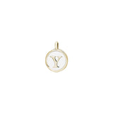 White Enamel Initial Charm