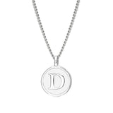 White Enamel Initial Pendant