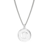 White Enamel Initial Pendant