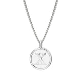 White Enamel Initial Pendant