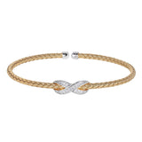 Basketweve Cuff Bracelet with Central Infinity
