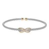 Basketweve Cuff Bracelet with Central Infinity