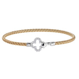 Clover Top Closure Basketweave Bracelet