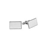 Polished Rectangle Cufflinks with Beaded Edge