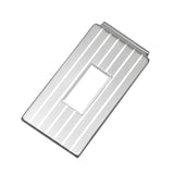 Lined Wide Money Clip with Rectangle Polished Center