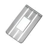 Lined Wide Money Clip with Rectangle Polished Center