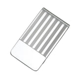 Wide Lined Money Clip with Polished End Signet