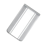 Central Polished Wide Money Clip with Lined Edges
