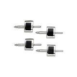 Rectangle Cufflinks with Onyx Inlay