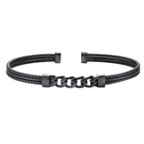 Cuff Bracelet with Central Curb Link Design