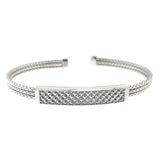 Cuff Bracelet with Diamond Pattern