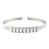 Cuff Bracelet with Six Link Central Plate