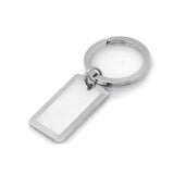Polished Rectangle Key Ring with Lined Border