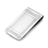 Polished Money Clip with Plaid Border