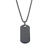 Simulated Diamond Dog Tag
