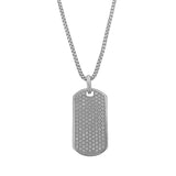 Simulated Diamond Dog Tag