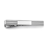 Lined Tie Bar with Polished Center