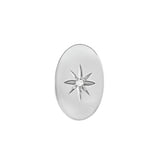 Oval Polished Tie Tack with Diamond